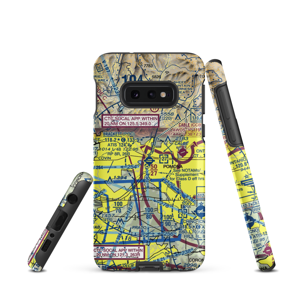 Brackett Field (POC) VFR Sectional Samsung Phone Case Samsung Galaxy S10e model shown