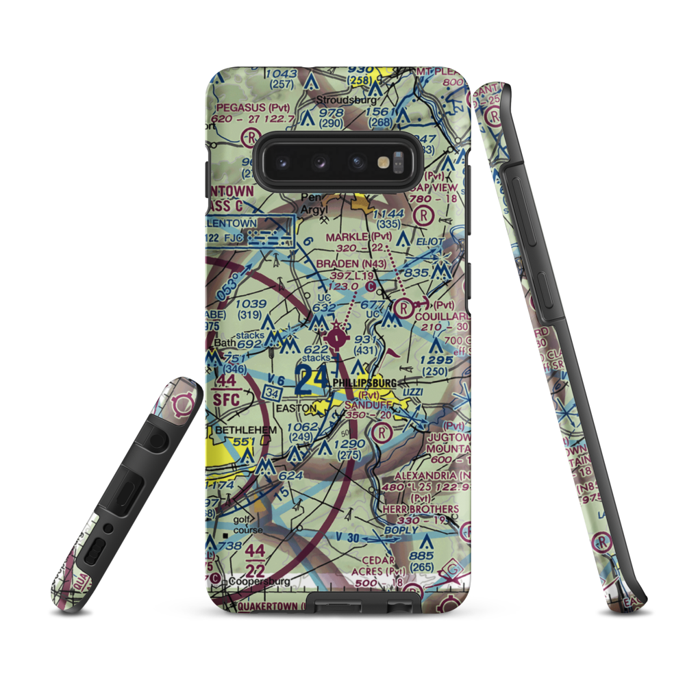 Braden Airpark (N43) VFR Sectional Samsung Phone Case Samsung Galaxy S10 Plus model shown
