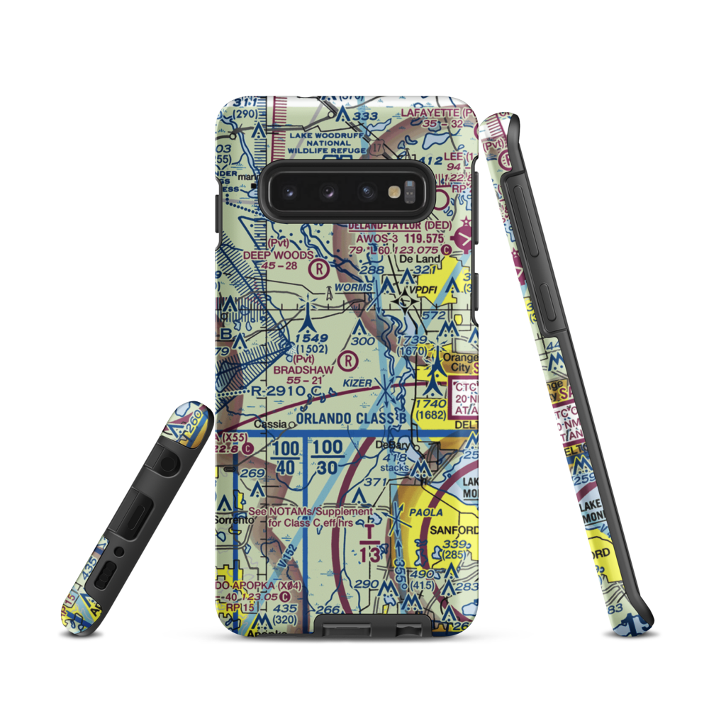 Bradshaw Tree Farm Airport (FL62) VFR Sectional Samsung Phone Case Samsung Galaxy S10 model shown