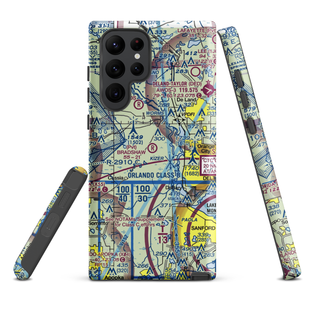 Bradshaw Tree Farm Airport (FL62) VFR Sectional Samsung Phone Case Samsung Galaxy S22 Ultra model shown