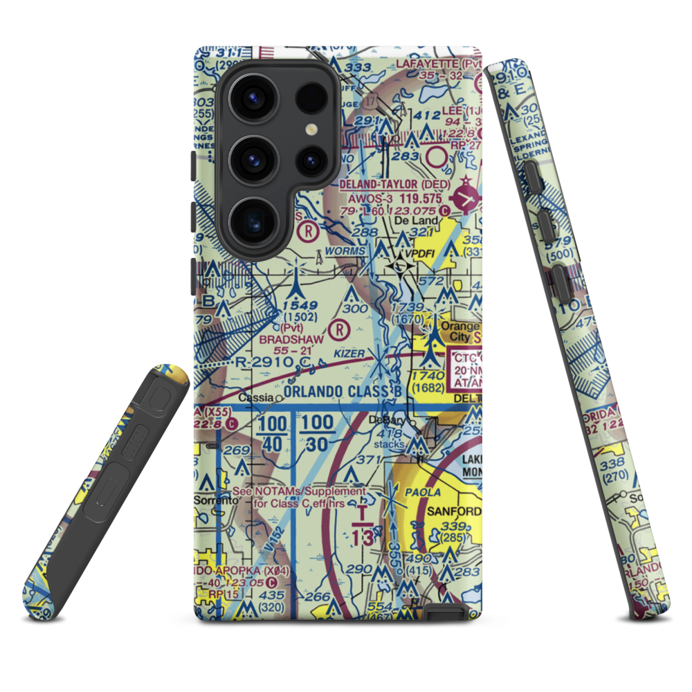 Bradshaw Tree Farm Airport (FL62) VFR Sectional Samsung Phone Case Samsung Galaxy S23 Ultra model shown