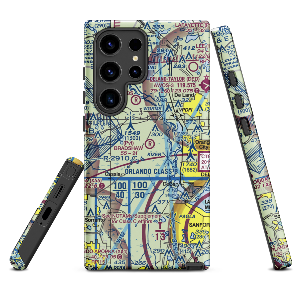 Bradshaw Tree Farm Airport (FL62) VFR Sectional Samsung Phone Case Samsung Galaxy S24 Ultra model shown