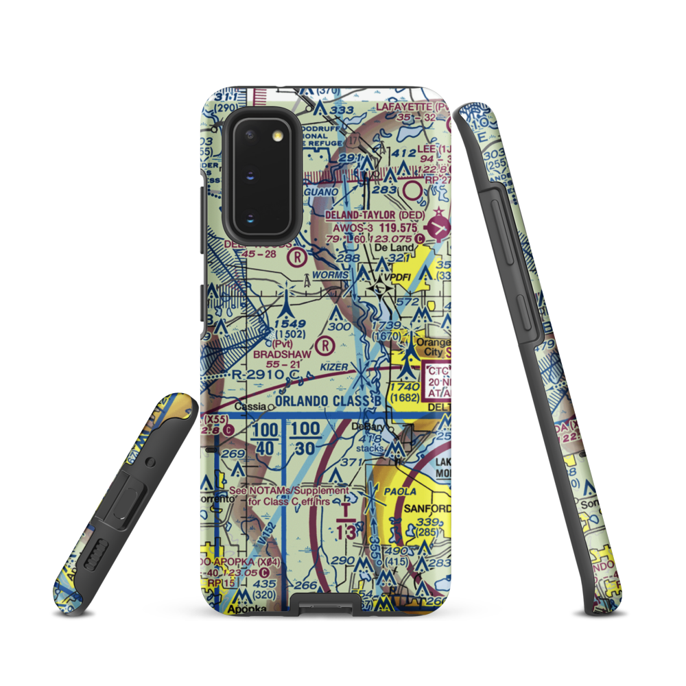 Bradshaw Tree Farm Airport (FL62) VFR Sectional Samsung Phone Case Samsung Galaxy S20 model shown