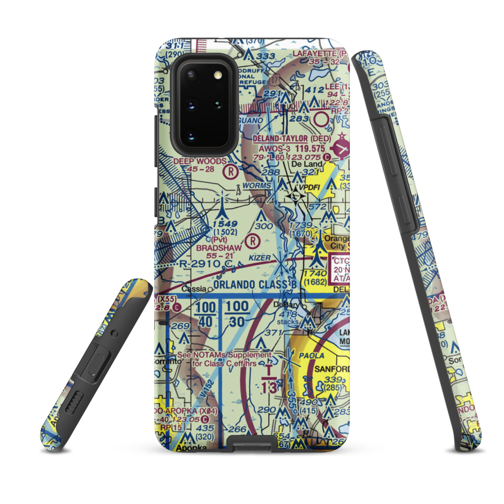 Bradshaw Tree Farm Airport (FL62) VFR Sectional Samsung Phone Case Samsung Galaxy S20 Plus model shown