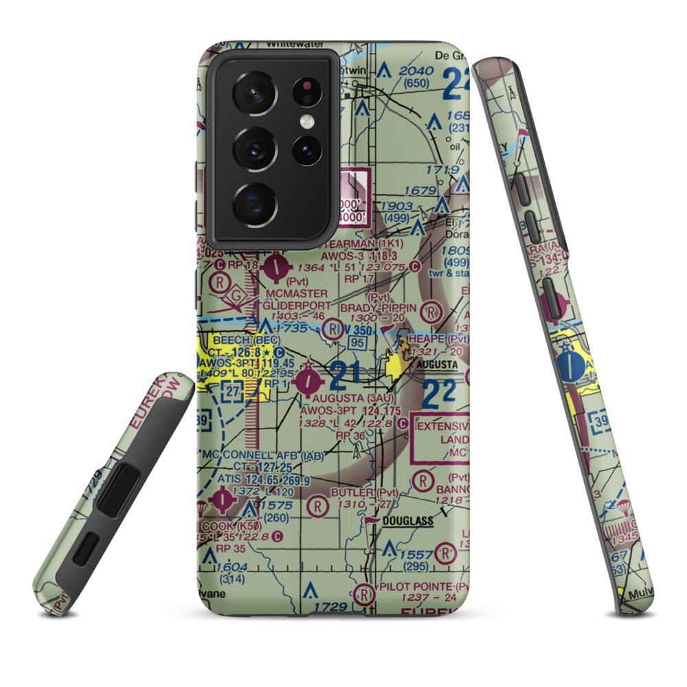 Brady-Pippin Airport (SN20) VFR Sectional Samsung Phone Case Samsung Galaxy S21 Ultra model shown