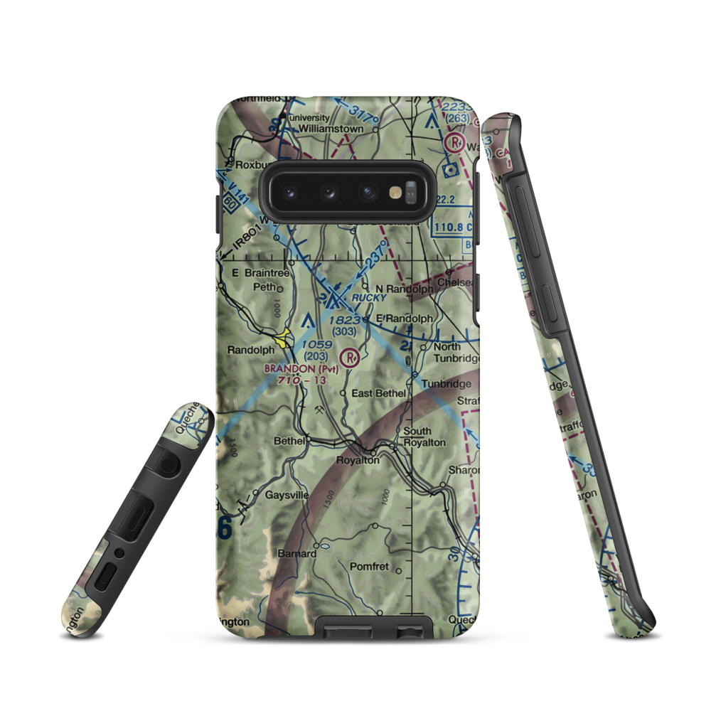 Brandon Airport (VT55) VFR Sectional Samsung Phone Case Samsung Galaxy S10 model shown