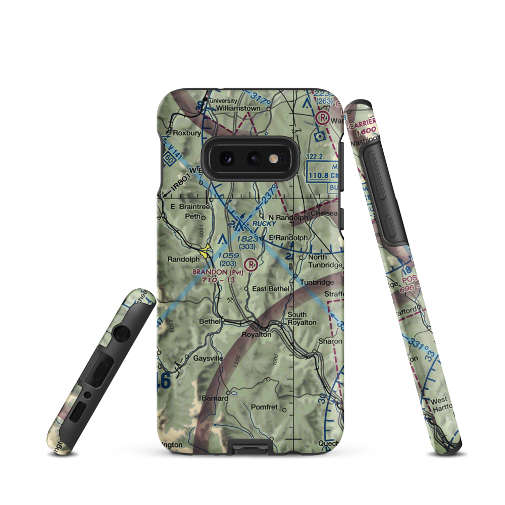 Brandon Airport (VT55) VFR Sectional Samsung Phone Case Samsung Galaxy S10 Plus model shown