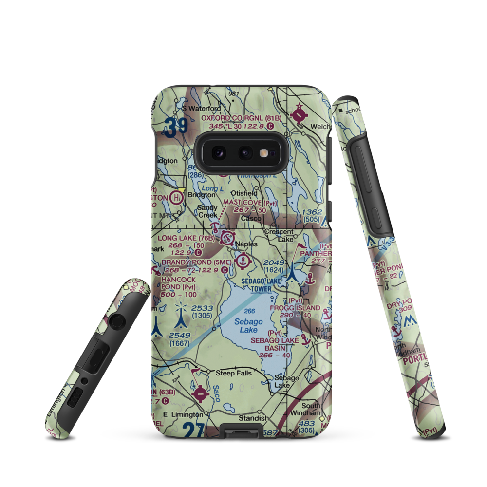 Brandy Pond Seaplane Base (5ME) VFR Sectional Samsung Phone Case Samsung Galaxy S10 Plus model shown
