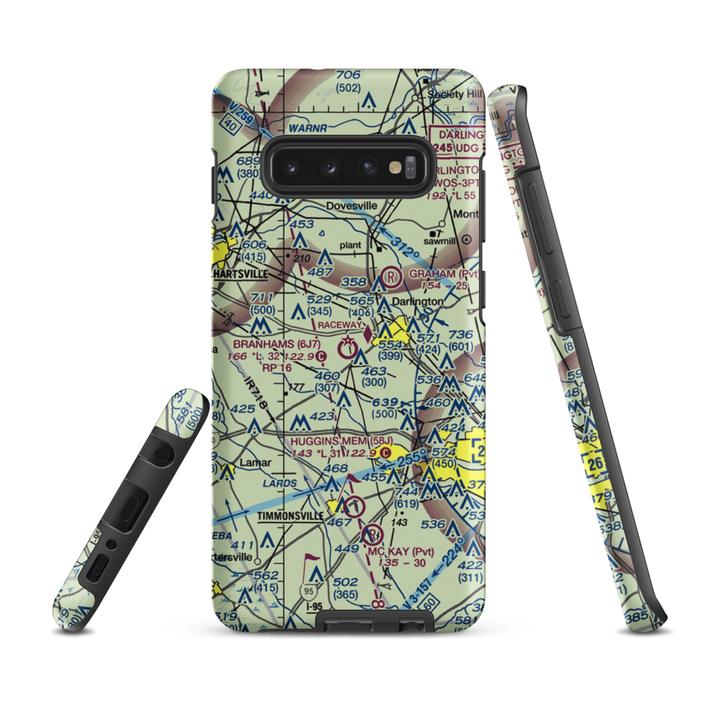 Branhams Airport (6J7) VFR Sectional Samsung Phone Case Samsung Galaxy S10 Plus model shown