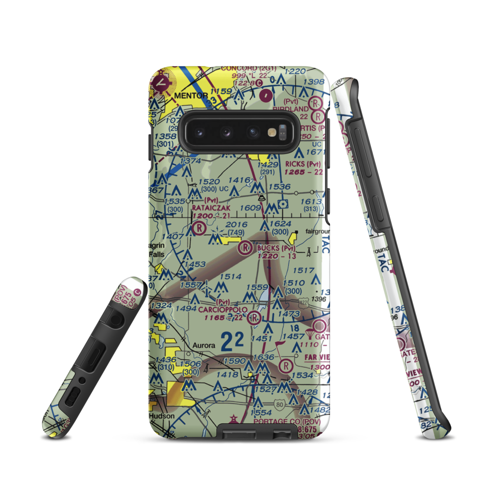 Brannon Field (8OI0) VFR Sectional Samsung Phone Case Samsung Galaxy S10 model shown