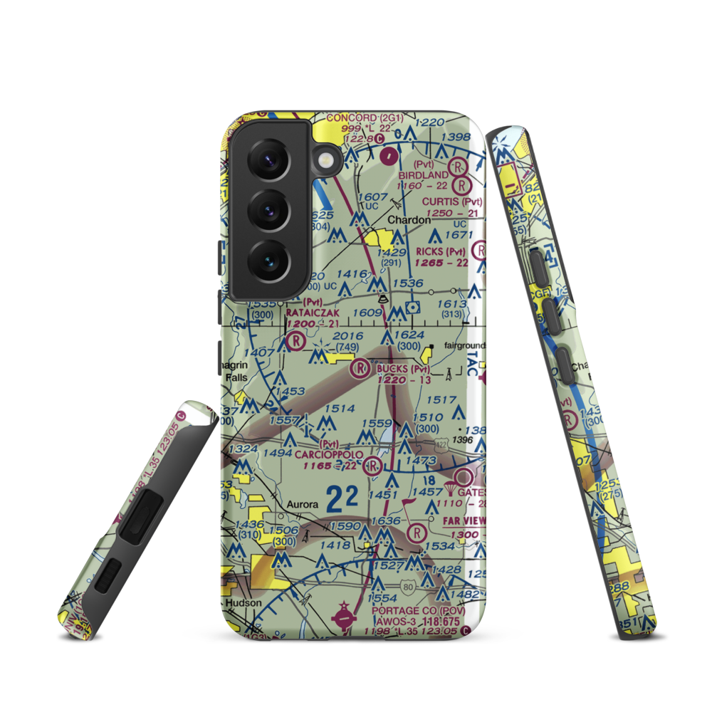 Brannon Field (8OI0) VFR Sectional Samsung Phone Case Samsung Galaxy S22 model shown