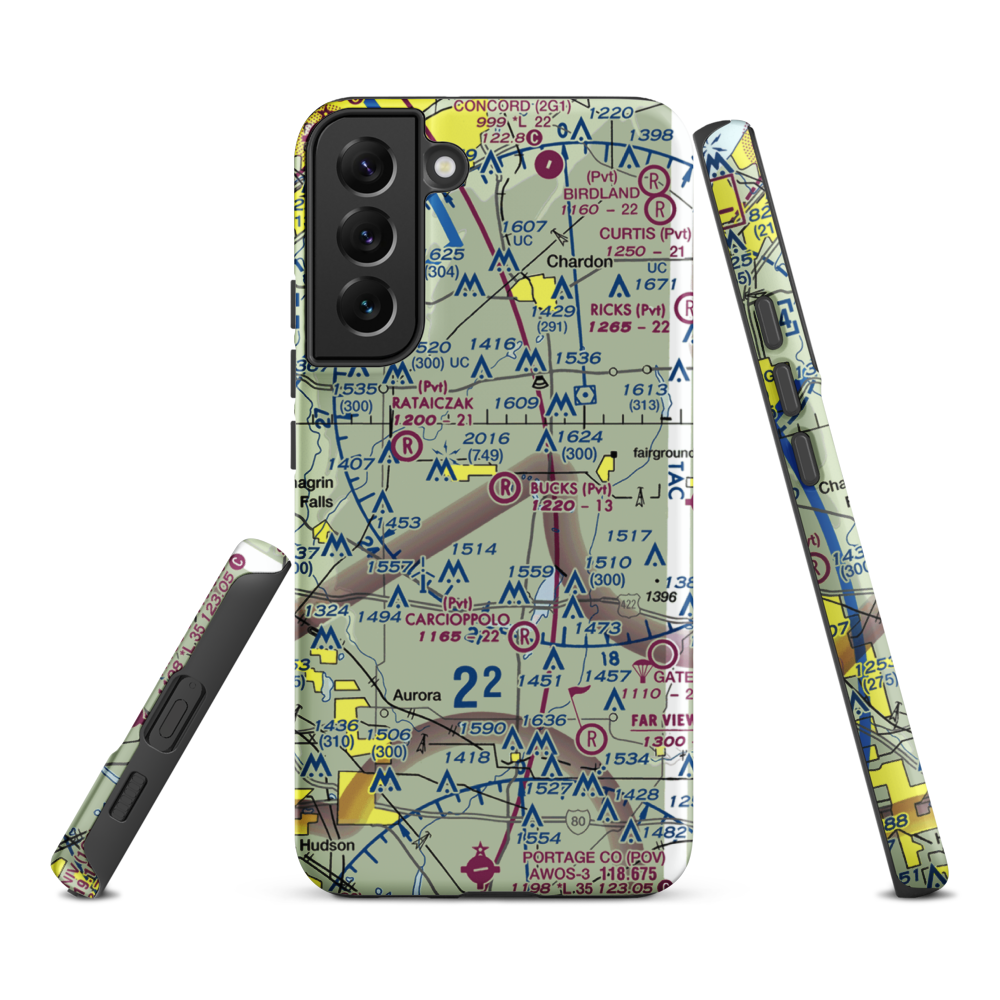Brannon Field (8OI0) VFR Sectional Samsung Phone Case Samsung Galaxy S22 Plus model shown