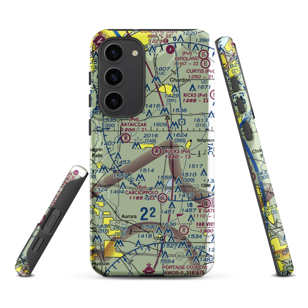 Brannon Field (8OI0) VFR Sectional Samsung Phone Case Samsung Galaxy S23 Plus model shown