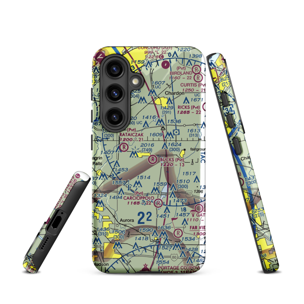 Brannon Field (8OI0) VFR Sectional Samsung Phone Case Samsung Galaxy S24 model shown