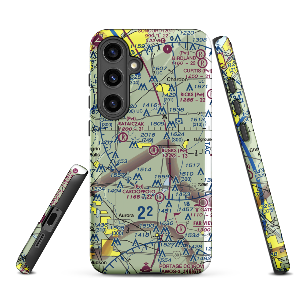Brannon Field (8OI0) VFR Sectional Samsung Phone Case Samsung Galaxy S24 Plus model shown