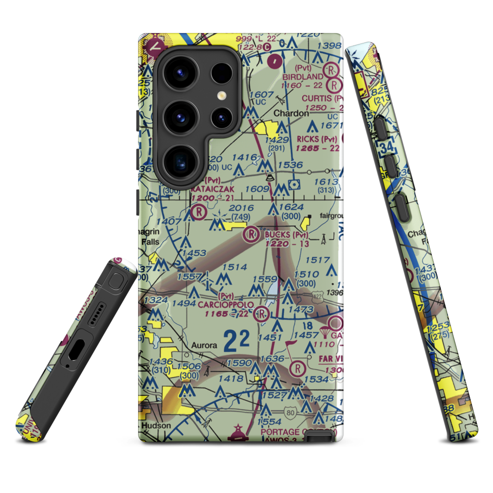 Brannon Field (8OI0) VFR Sectional Samsung Phone Case Samsung Galaxy S24 Ultra model shown