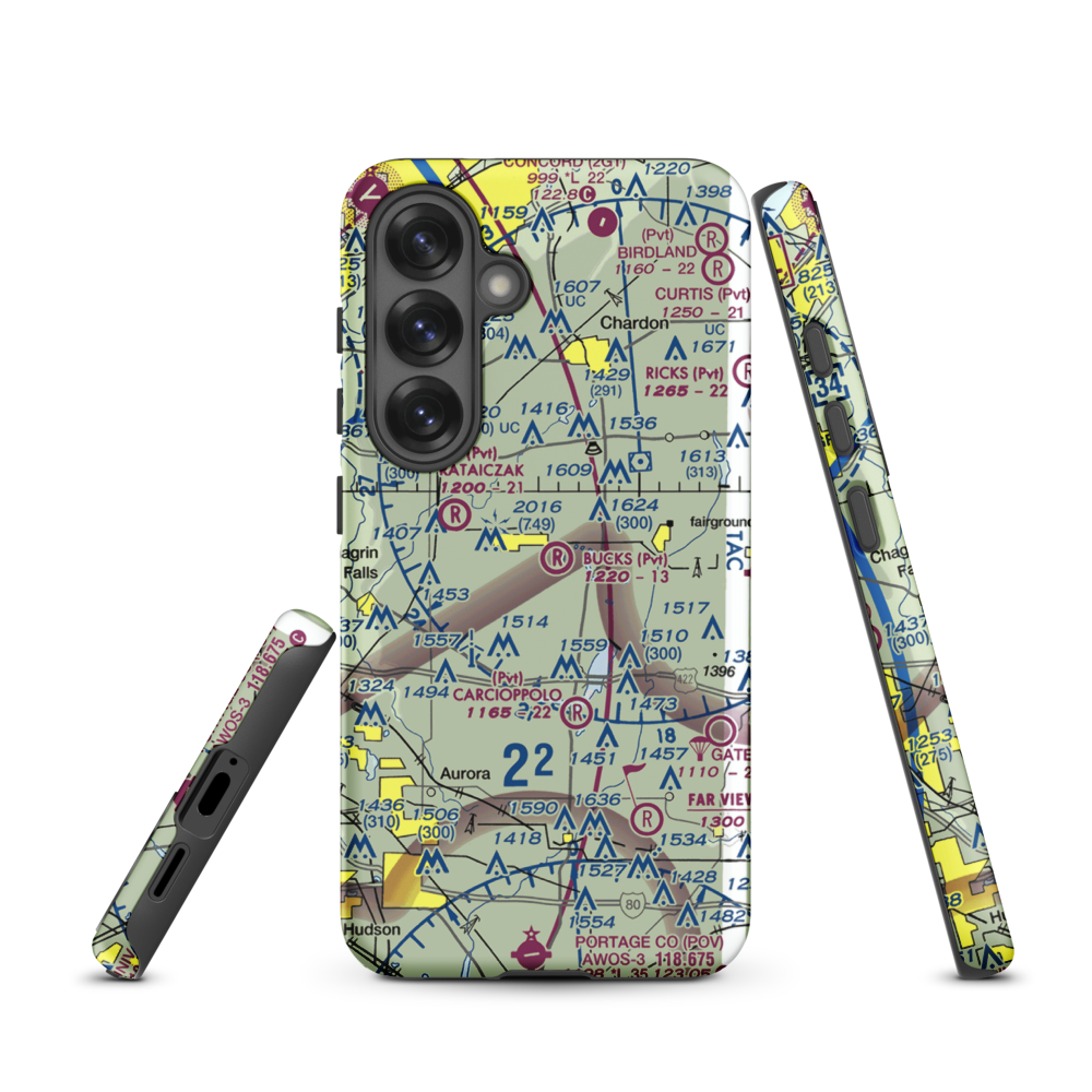 Brannon Field (8OI0) VFR Sectional Samsung Phone Case Samsung Galaxy S25 model shown