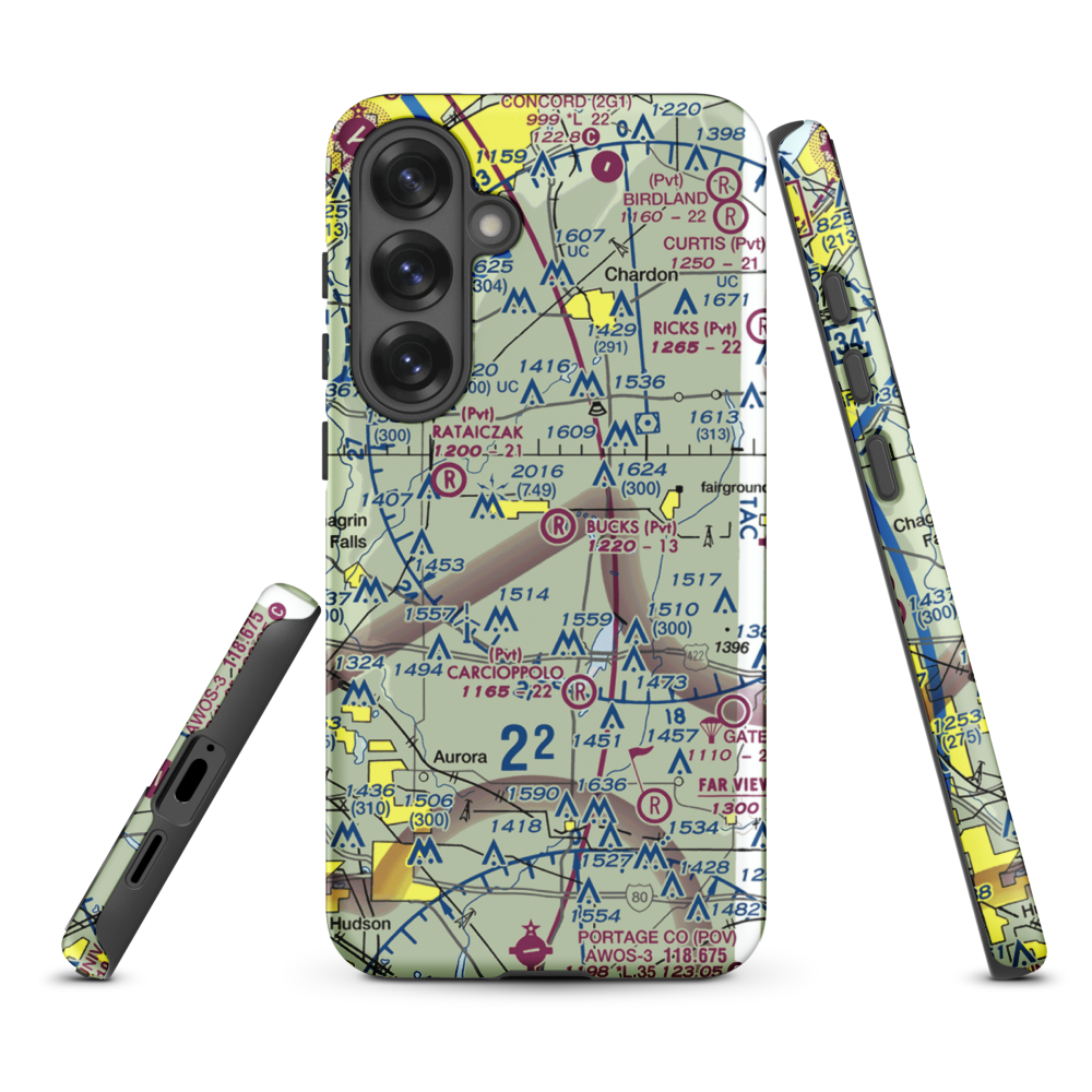 Brannon Field (8OI0) VFR Sectional Samsung Phone Case Samsung Galaxy S25 Plus model shown
