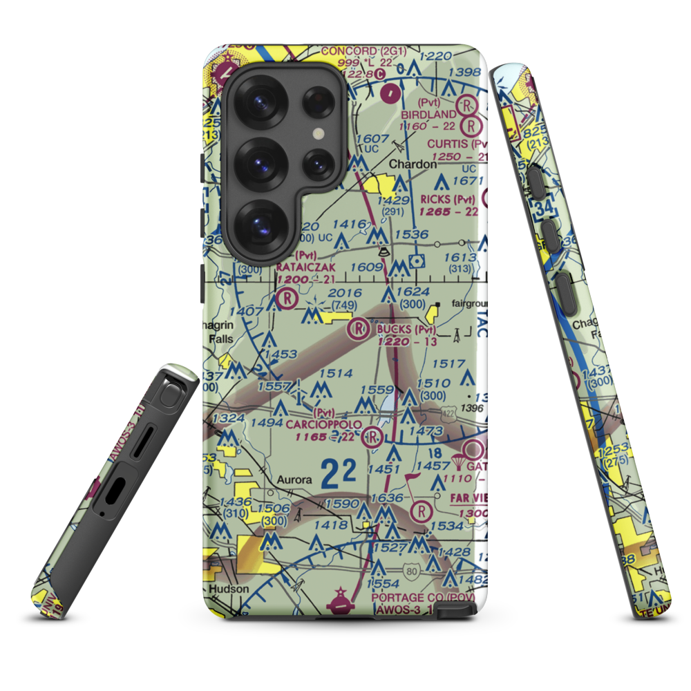 Brannon Field (8OI0) VFR Sectional Samsung Phone Case Samsung Galaxy S25 Ultra model shown