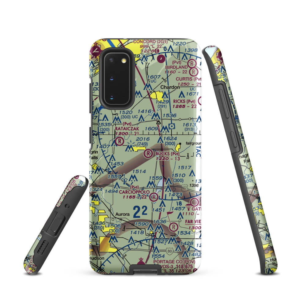 Brannon Field (8OI0) VFR Sectional Samsung Phone Case Samsung Galaxy S20 model shown