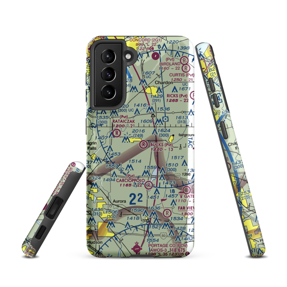 Brannon Field (8OI0) VFR Sectional Samsung Phone Case Samsung Galaxy S21 model shown