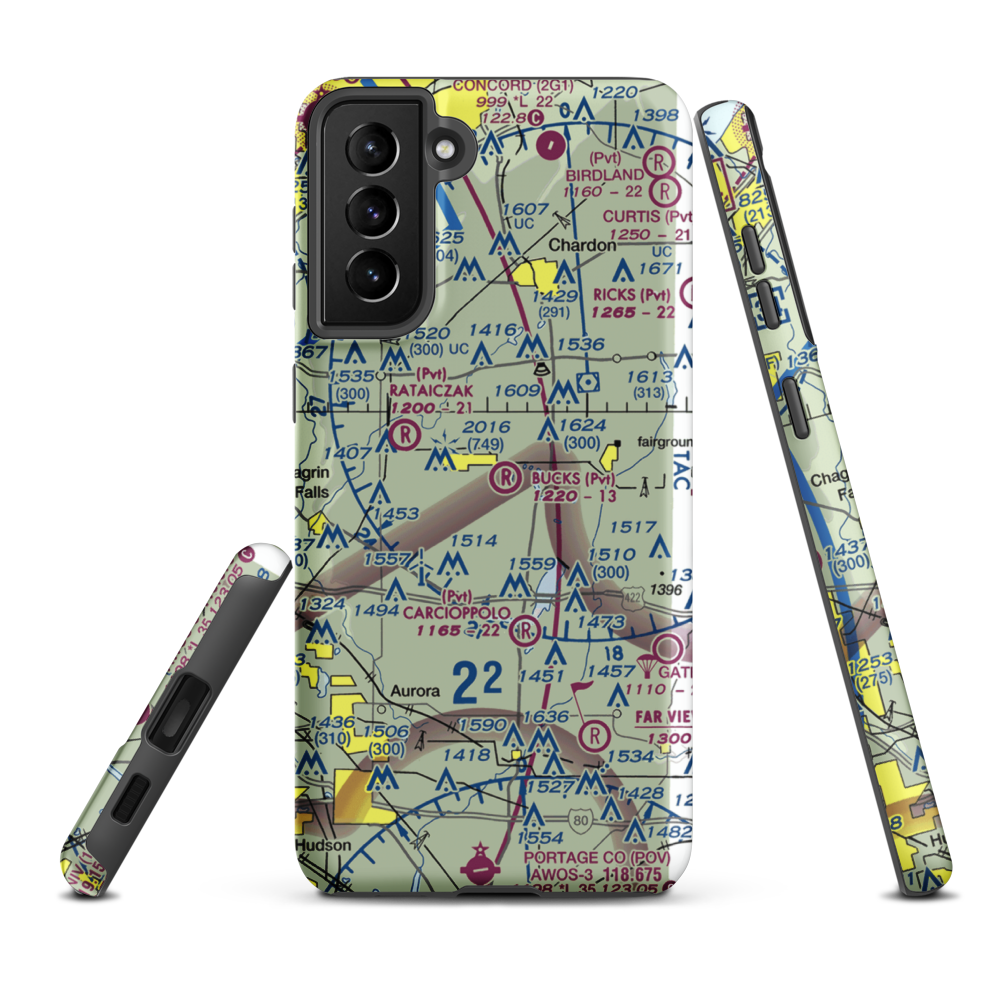 Brannon Field (8OI0) VFR Sectional Samsung Phone Case Samsung Galaxy S21 FE model shown