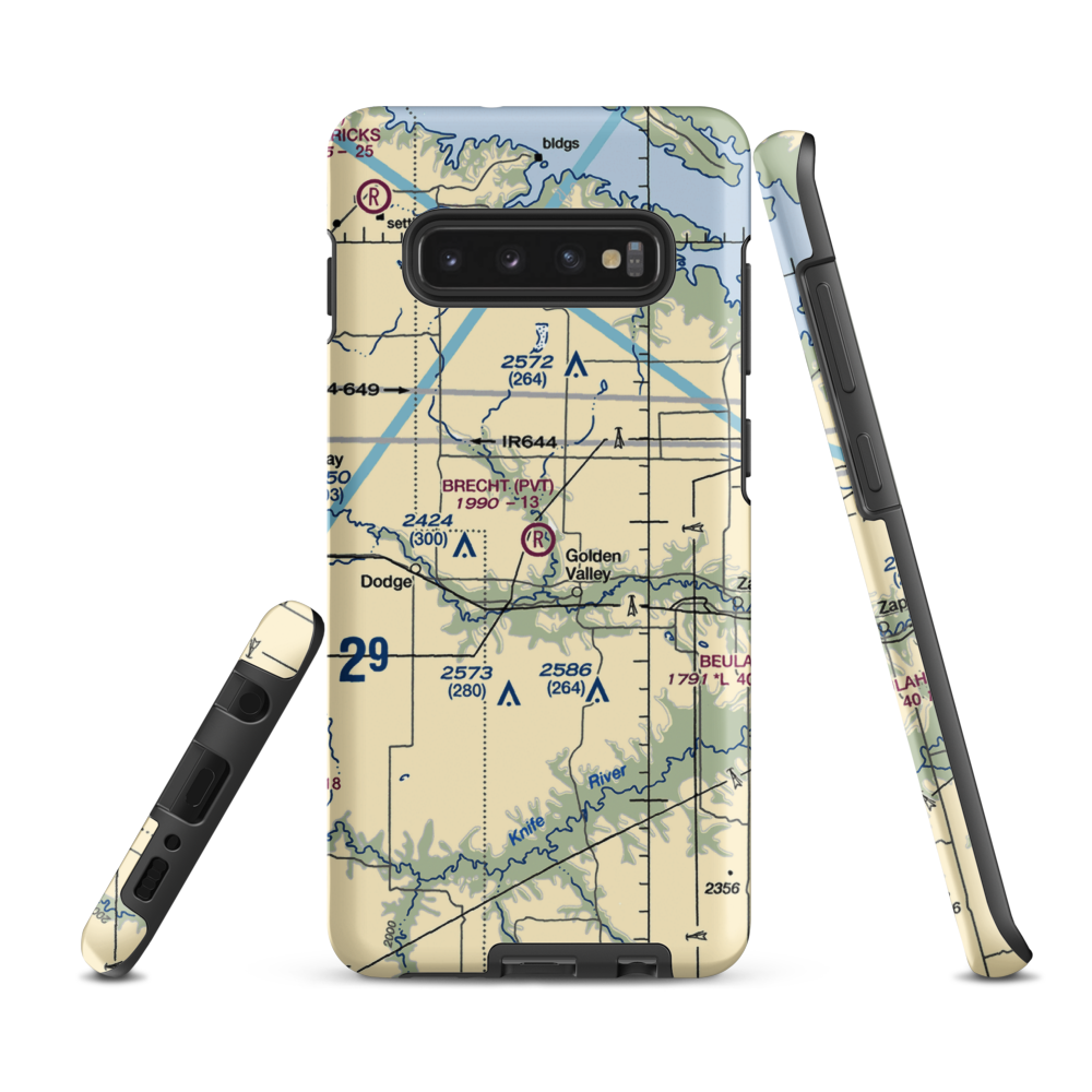Brecht Strip (08ND) VFR Sectional Samsung Phone Case Samsung Galaxy S10 Plus model shown