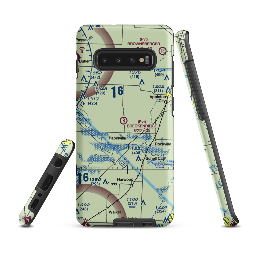 Breckenridge Airport (2MO4) VFR Sectional Samsung Phone Case Samsung Galaxy S10 Plus model shown