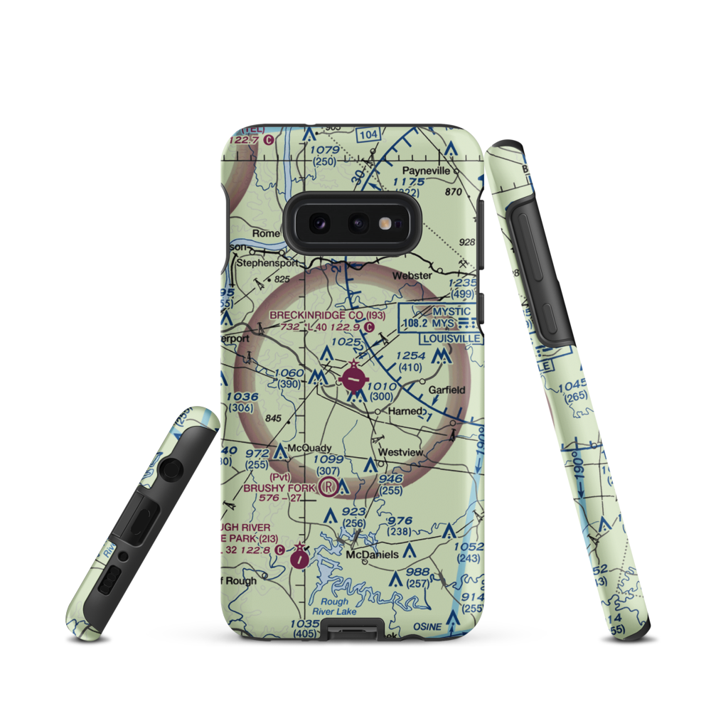 Breckinridge County Airport (I93) VFR Sectional Samsung Phone Case Samsung Galaxy S10e model shown