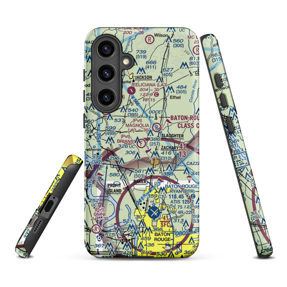 Brian's Ultralightport (LS54) VFR Sectional Samsung Phone Case Samsung Galaxy S24 Plus model shown