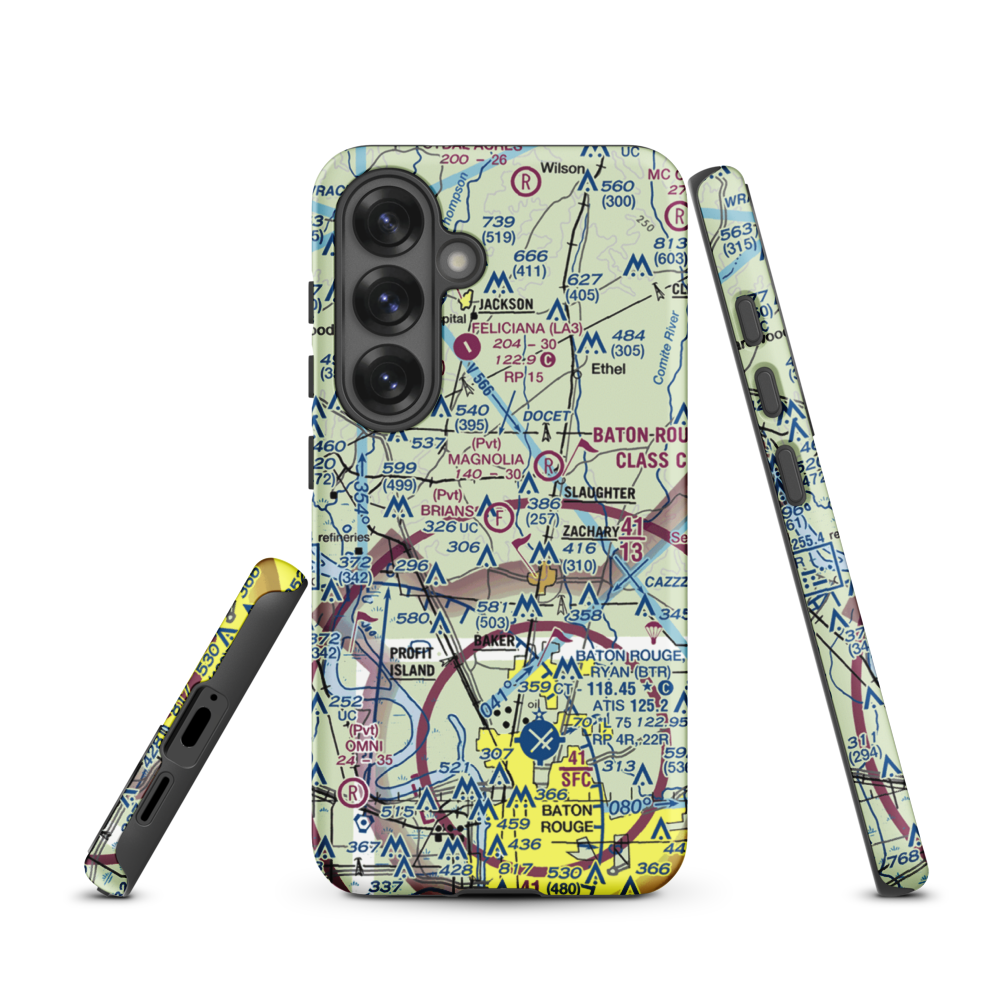 Brian's Ultralightport (LS54) VFR Sectional Samsung Phone Case Samsung Galaxy S25 model shown