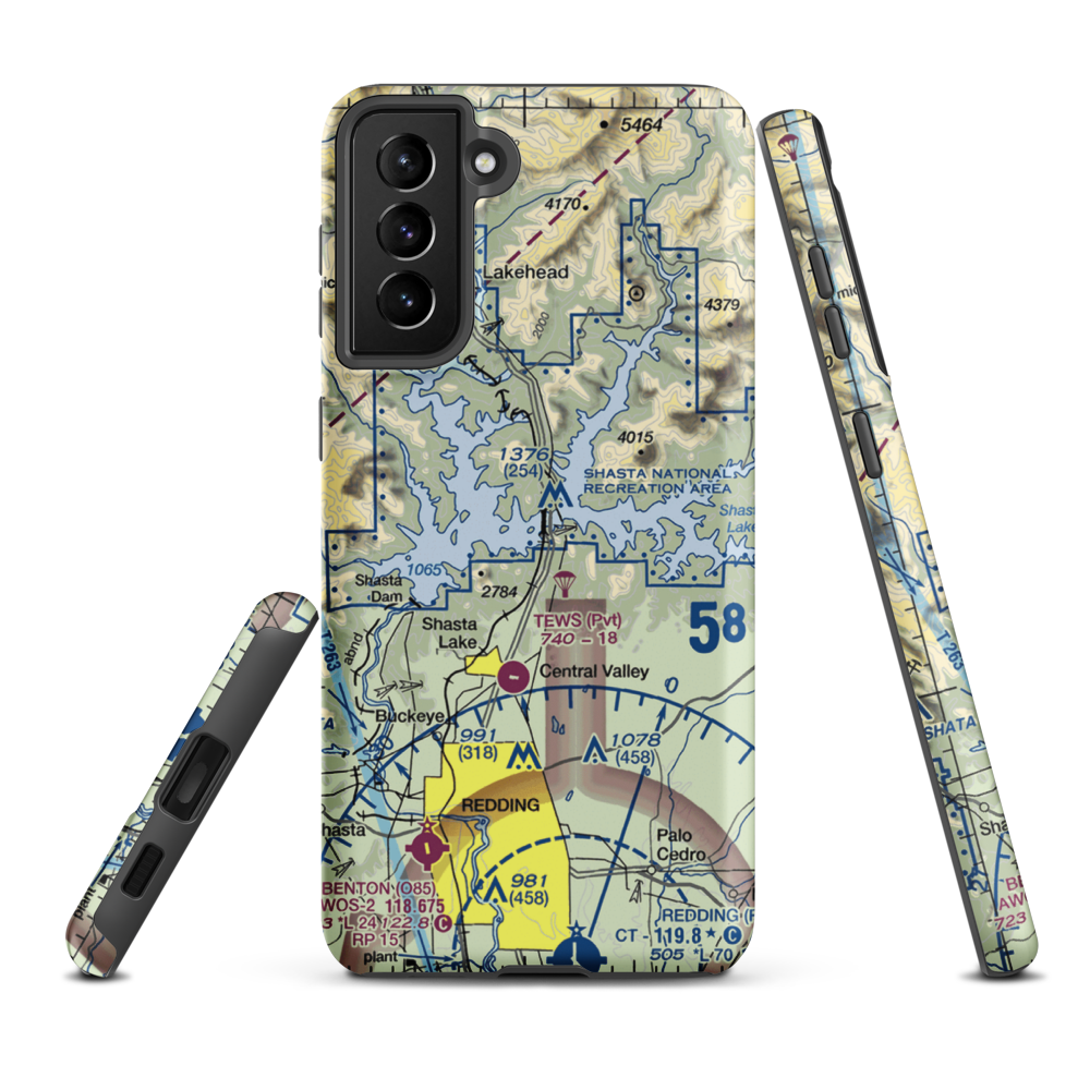 Bridge Bay Resort Seaplane Base (H77) VFR Sectional Samsung Phone Case Samsung Galaxy S21 Plus model shown