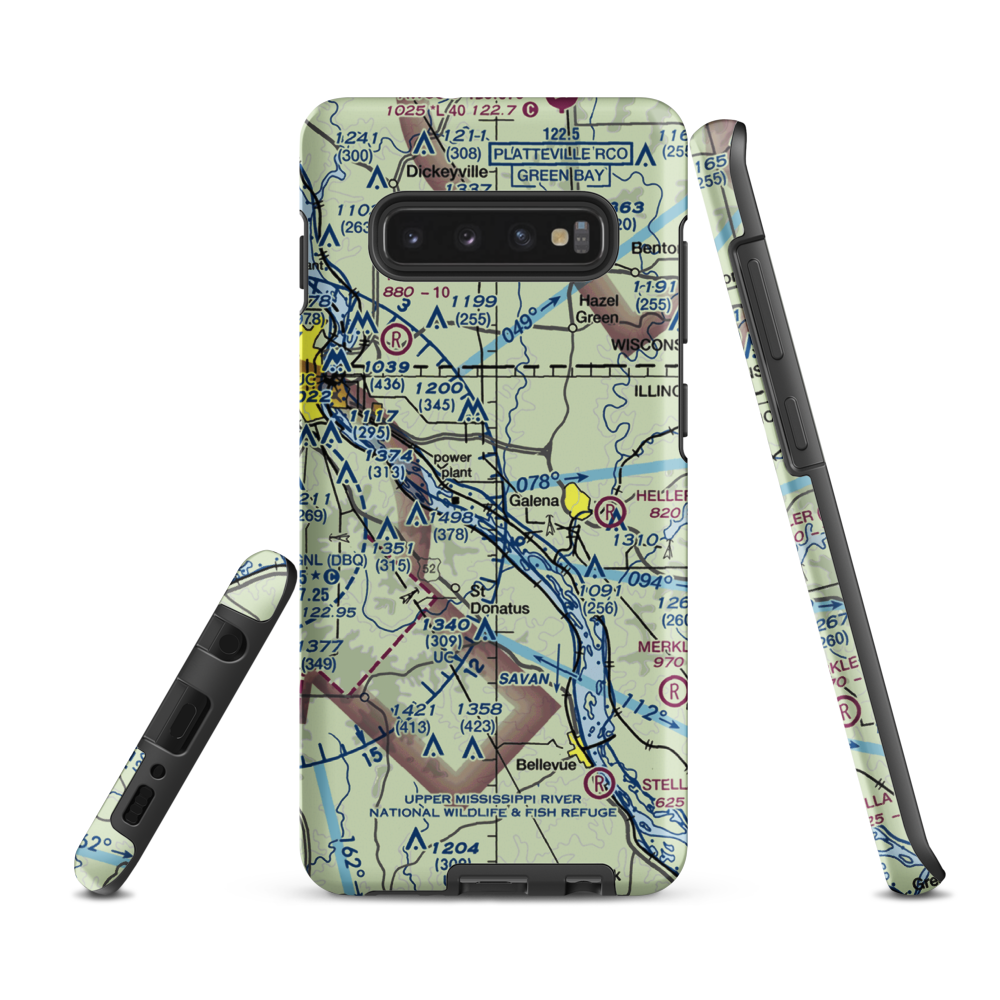 Briggs Brothers Airfield (77LL) VFR Sectional Samsung Phone Case Samsung Galaxy S10 Plus model shown