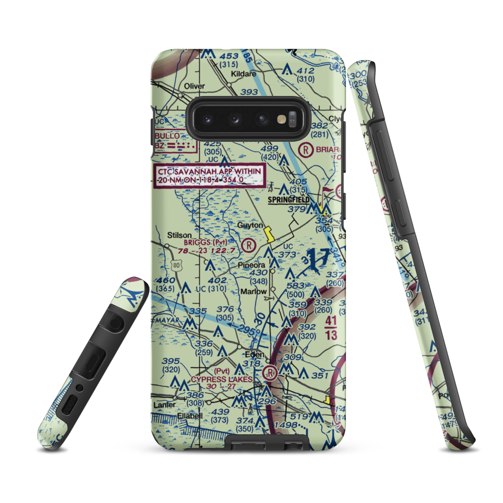 Briggs Field (GA43) VFR Sectional Samsung Phone Case Samsung Galaxy S10 Plus model shown