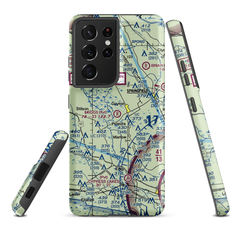 Briggs Field (GA43) VFR Sectional Samsung Phone Case Samsung Galaxy S21 Ultra model shown