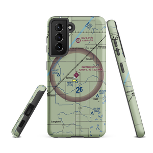 Britton Municipal Airport (BTN) VFR Sectional Samsung Phone Case