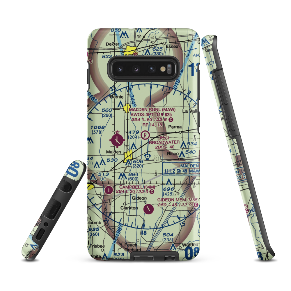 Broadwater Airport (MU04) VFR Sectional Samsung Phone Case Samsung Galaxy S10 Plus model shown