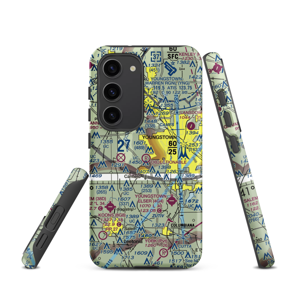 Brocker Field (4OI8) VFR Sectional Samsung Phone Case Samsung Galaxy S23 model shown