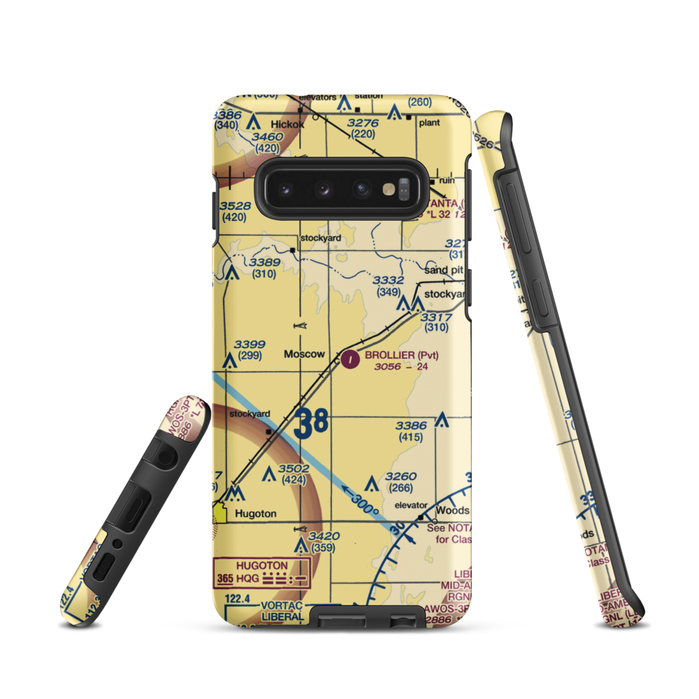 Brollier Airport (SN97) VFR Sectional Samsung Phone Case Samsung Galaxy S10 model shown