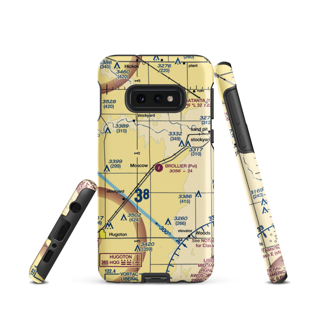 Brollier Airport (SN97) VFR Sectional Samsung Phone Case Samsung Galaxy S10e model shown