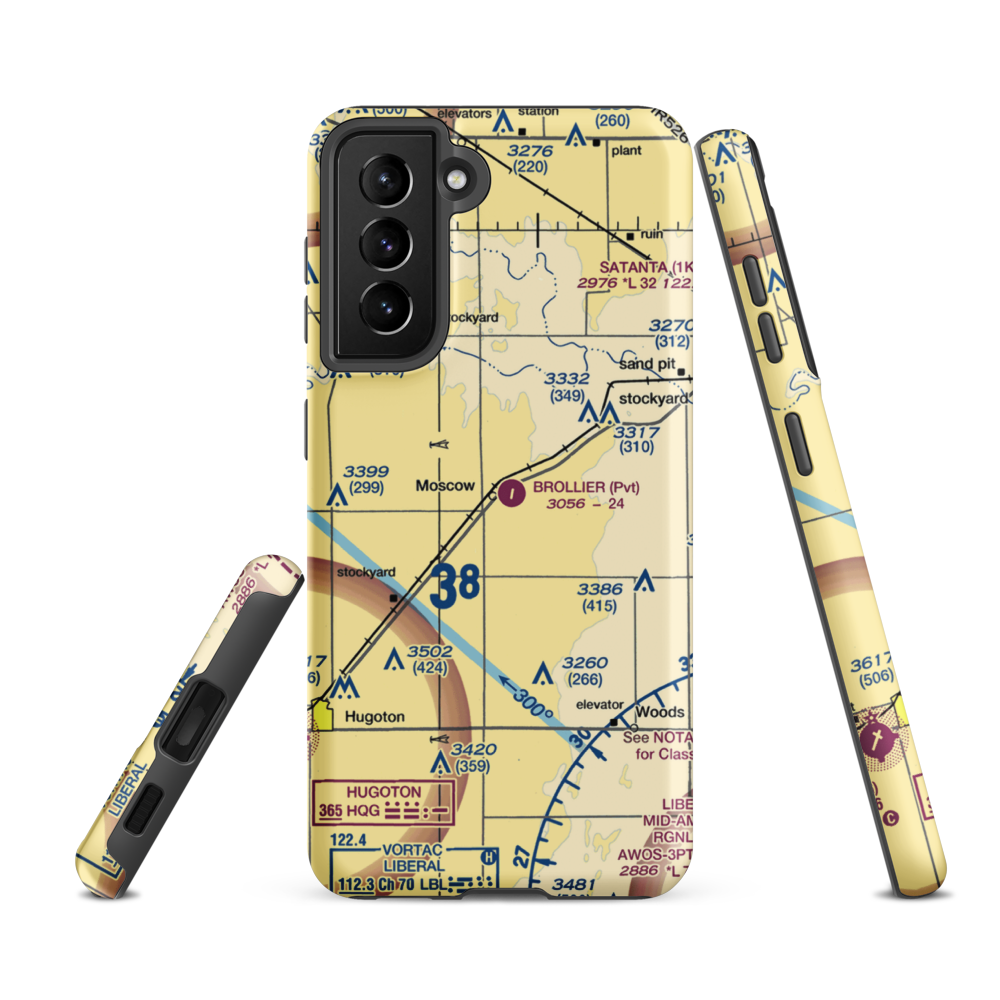 Brollier Airport (SN97) VFR Sectional Samsung Phone Case Samsung Galaxy S21 FE model shown