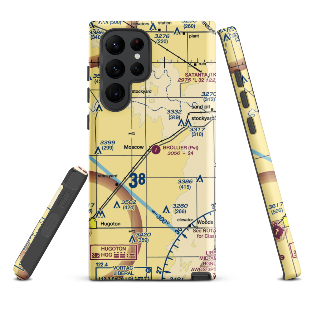 Brollier Airport (SN97) VFR Sectional Samsung Phone Case Samsung Galaxy S22 Ultra model shown