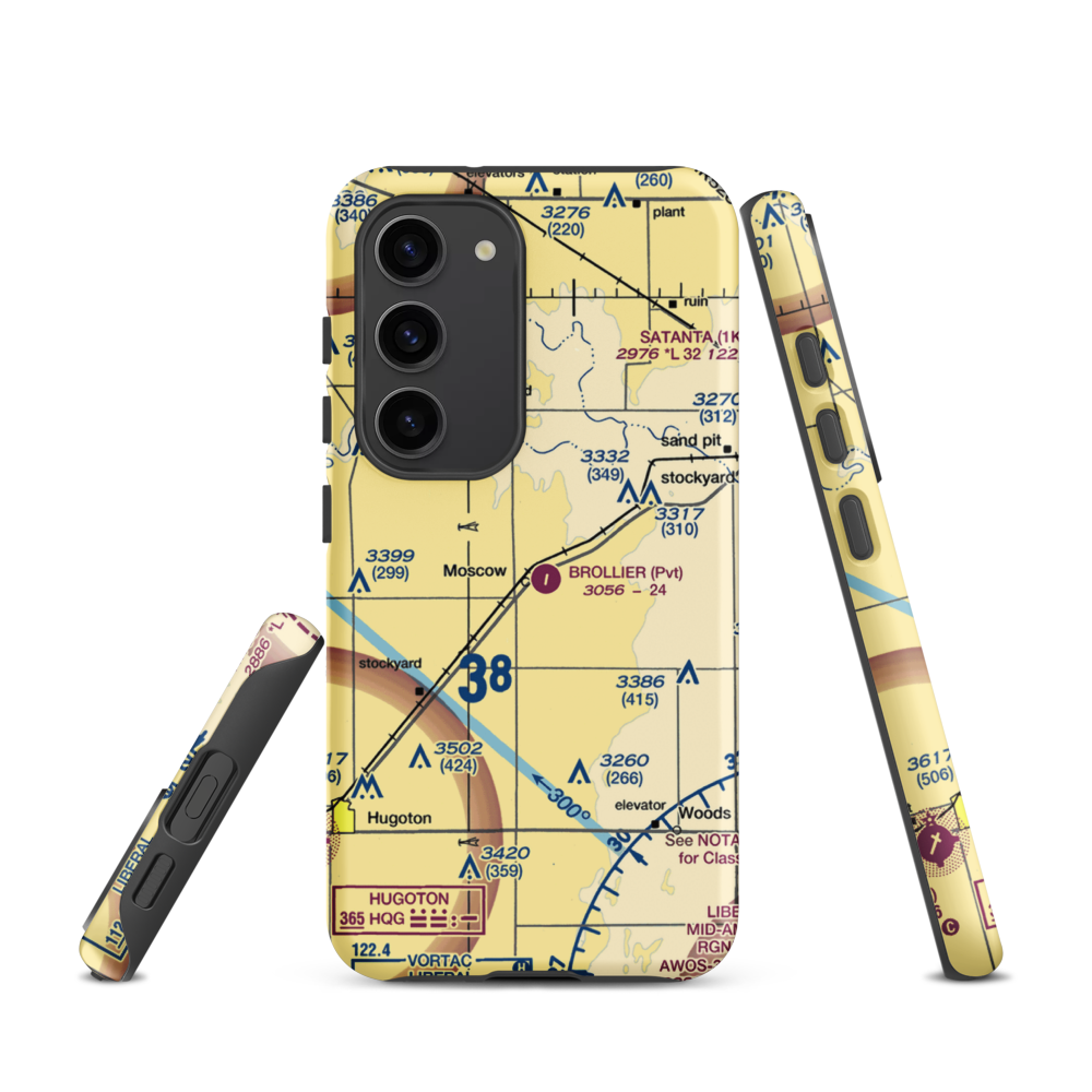 Brollier Airport (SN97) VFR Sectional Samsung Phone Case Samsung Galaxy S23 model shown