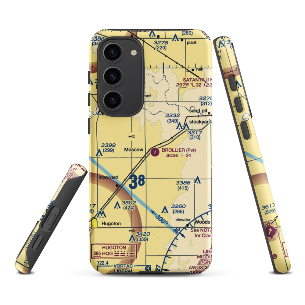 Brollier Airport (SN97) VFR Sectional Samsung Phone Case Samsung Galaxy S23 Plus model shown