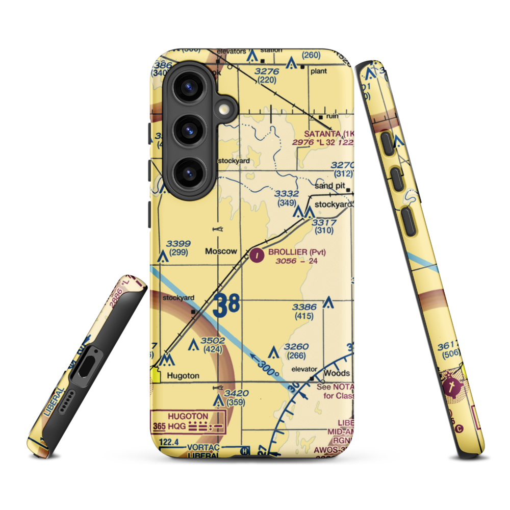 Brollier Airport (SN97) VFR Sectional Samsung Phone Case Samsung Galaxy S24 Plus model shown