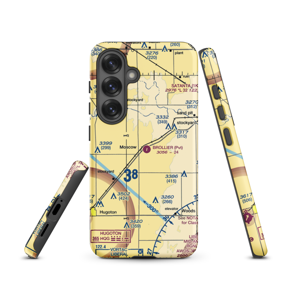 Brollier Airport (SN97) VFR Sectional Samsung Phone Case Samsung Galaxy S25 model shown