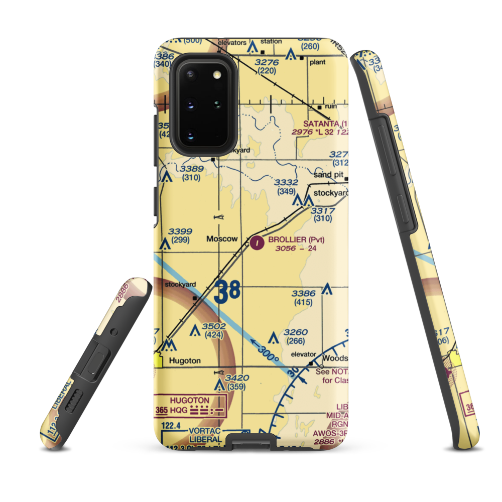 Brollier Airport (SN97) VFR Sectional Samsung Phone Case Samsung Galaxy S20 Plus model shown
