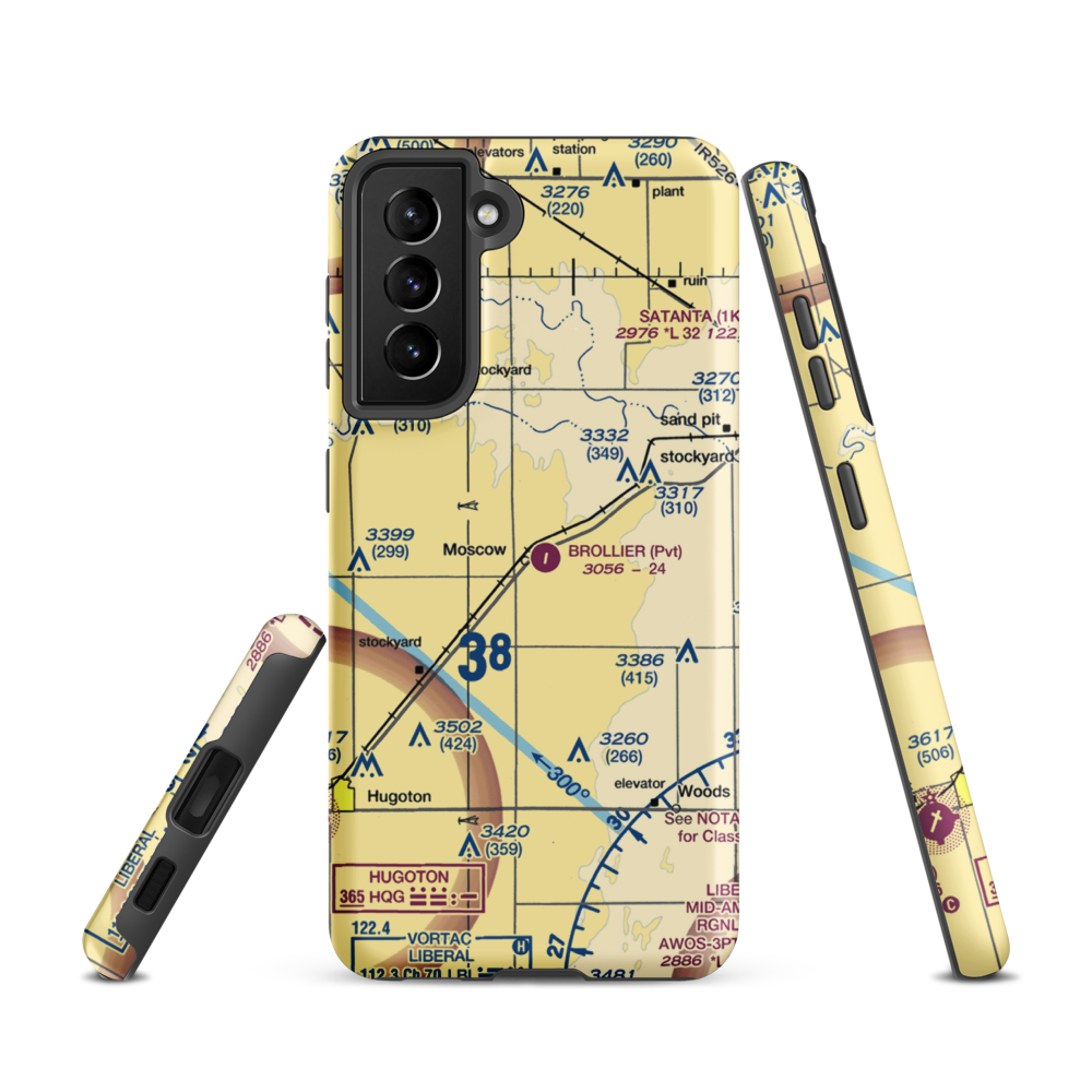 Brollier Airport (SN97) VFR Sectional Samsung Phone Case Samsung Galaxy S21 model shown