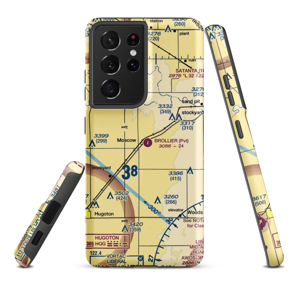 Brollier Airport (SN97) VFR Sectional Samsung Phone Case Samsung Galaxy S21 Ultra model shown