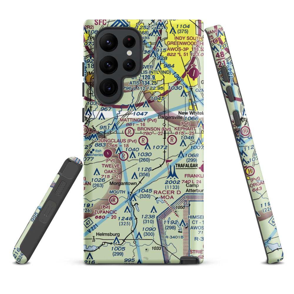 Bronson Airport (II93) VFR Sectional Samsung Phone Case Samsung Galaxy S22 Ultra model shown